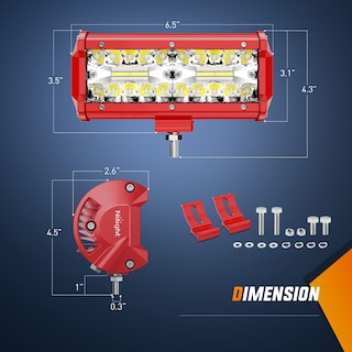 Foto 6 | Foto 6 | Barra De Luces Led Nilight, 2 Unidades, 16,5 Cm, Triple Hilera, 120 W, Spot Flood - Venta Internacional.
