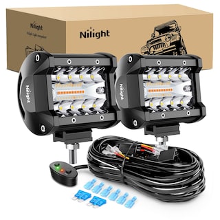Foto 1 | Foto 1 | Barra De Luz Led Pods Nilight De 4 Pulgadas Y 60 W, Spot Flood, Color Ámbar - Venta Internacional.