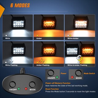 Foto 3 | Foto 3 | Barra De Luz Led Pods Nilight De 4 Pulgadas Y 60 W, Spot Flood, Color Ámbar - Venta Internacional.