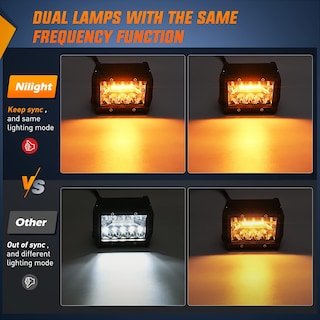 Foto 4 | Foto 4 | Barra De Luz Led Pods Nilight De 4 Pulgadas Y 60 W, Spot Flood, Color Ámbar - Venta Internacional.