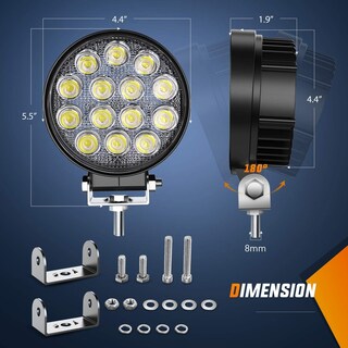 Foto 2 | Foto 2 | Luz De Inundación Redonda Led Pods Nilight De 4,5 Pulgadas, 42 W, 4200 Lúmenes - Venta Internacional.