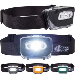 Foto 1 | Foto 1 | Linterna Frontal Gorilla Grip Ultra Bright De 226 Lúmenes Led X2, Color Negro - Venta Internacional.