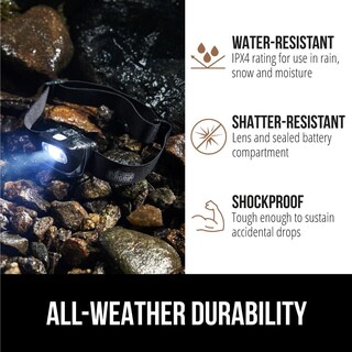 Foto 5 | Foto 5 | Linterna Frontal Gorilla Grip Ultra Bright De 226 Lúmenes Led X2, Color Negro - Venta Internacional.