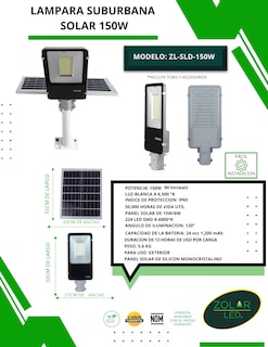 Foto 2 | Foto 2 | Lámpara Suburbana Solar 150 W
