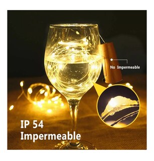 Foto 4 | Foto 4 | Luces Belug Para Botellas Luz Corcho Tira Led 2m 20 Led 10 piezas color Café
