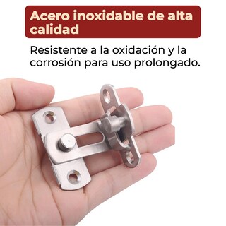 Foto 3 | Foto 3 | Cerrojo y Pestillo de Puerta Deslizante de Acero Inoxidable color Plata