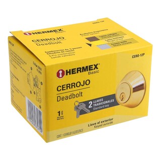 Foto 2 | Foto 2 | Cerrojo Doble Cilindro Hermex Cero-12p Latón Brillante