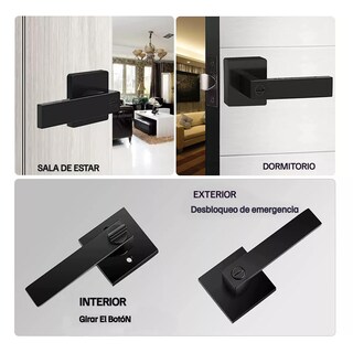 Foto 2 | Foto 2 | Cerradura Belug Negra con Manija Cuadrada