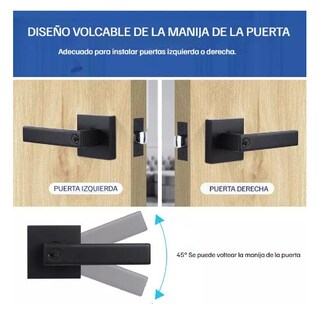 Foto 3 | Foto 3 | Cerradura Belug Negra con Manija Cuadrada