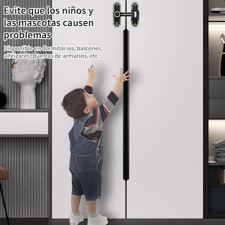 Foto 5 | Foto 5 | Cerradura Para Puerta Lab.g Corredera Chapa De Seguridad 90° 180° Negro Con Verde