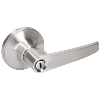 Foto 1 | Foto 1 | Manija Tubular Recta Función Baño, Níquel Satinado, Llave Estándar, Blíster Lock