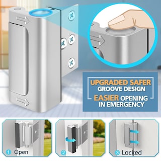Foto 2 | Foto 2 | Cerradura De Puerta Winonly, Refuerzo De Seguridad Para El Hogar, 800 Libras - Venta Internacional.