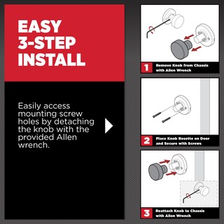 Foto 3 | Foto 3 | Pomo De Puerta Falso Kwikset Pismo Negro Mate Que No Gira - Venta Internacional.
