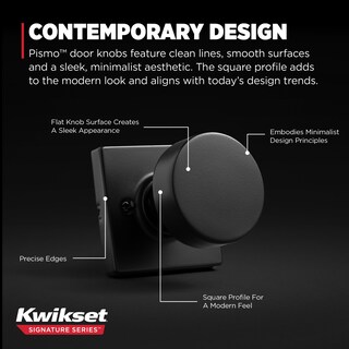 Foto 5 | Foto 5 | Pomo De Puerta Falso Kwikset Pismo Negro Mate Que No Gira - Venta Internacional.