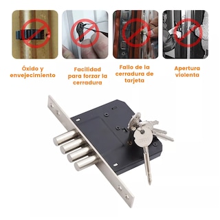 Foto 2 | Foto 2 | Cerradura de Llave Cruzada con Pernos de Cuatro Cilindros Eo Safe Imports Esi-8356 color Negro