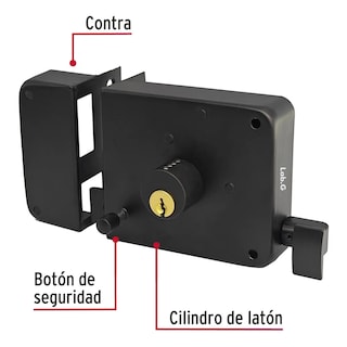 Foto 2 | Foto 2 | ''cerradura Chapa De Sobreponer Seguridad Barra Puerta Negro Izquierda ''