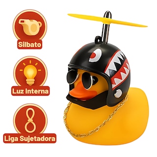 Foto 8 | Foto 8 | Pack 5 Patitos Hule Casco Tiburón Hélice Lentes Decorativos Para Moto Bicicleta Auto