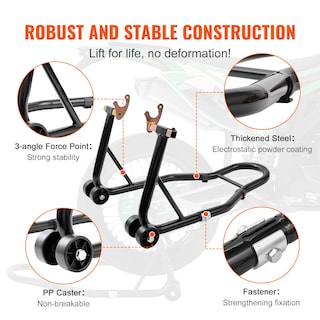 Foto 2 | Foto 2 | Soporte De Rueda Trasera Para Motocicleta Vevor, 850 Libras De Capacidad, Negro - Venta Internacional.