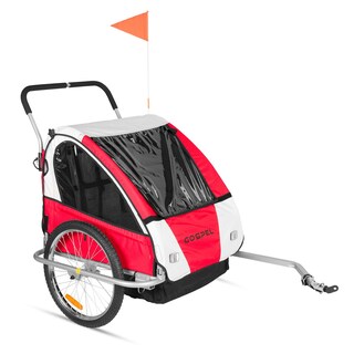 Foto 4 | Foto 4 | Remolque de Bicicleta para Niños Gospel BT-506S R20 Trasera R16 Delantera color Rojo
