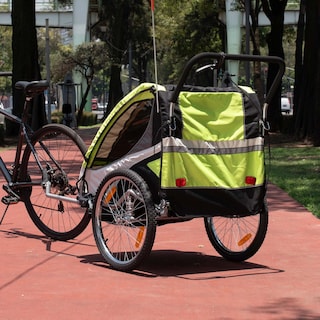 Foto 8 | Foto 8 | Remolque de Bicicleta con Suspensión para Niños Gospel BT-504S R20 Trasera R12 Delantera color Verde