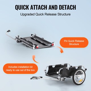 Foto 5 | Foto 5 | Remolque De Carga Para Bicicleta Vevor, 45 Kg De Capacidad De Carga, Plegable, 16 Ruedas - Venta Internacional.