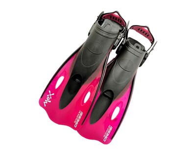 Foto 1 | Foto 1 | Aleta Cressi Mex Corta Junior Ajustable Talla L/ Xl 20/24 Mx color Rosa para Snorkeling y Natación