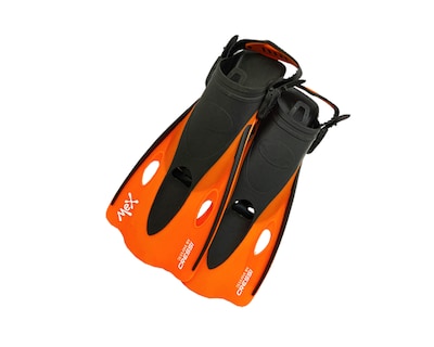 Foto 1 | Foto 1 | Aleta Cressi Mex Corta Junior Ajustable Talla L/xl | 20/24 Mx Color Naranja Para Snorkeling Y Natación