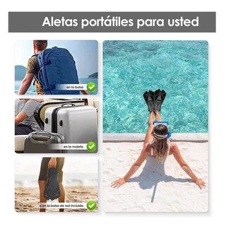 Foto 3 | Foto 3 | Aletas De Natación Abierto, Aditamento Para Esnórque Talla M Eo Safe Imports Esi-16257 Negro
