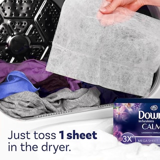 Foto 6 | Foto 6 | Toallas Para Secadora Downy Infusions Mega Calm Lavender Vanilla, 130 Unidades - Venta Internacional.