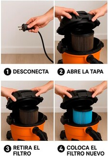 Foto 7 | Foto 7 | 2 Filtros De Repuesto Para Aspiradora J0408 | Compatible Con Ridgid Vf3500 | Para Aspiradoras De 3 A 4.5 Galones