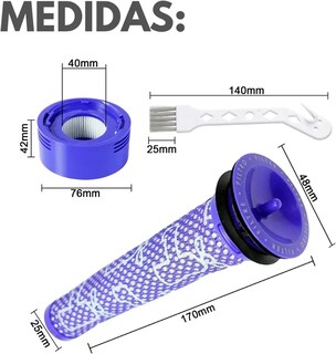 Foto 2 | Foto 2 | Pack 4 Filtros De Aspiradora Compatible Con V7 V8 Animal V8 Absolute