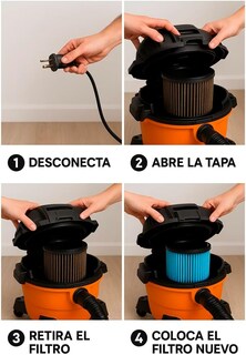 Foto 8 | Foto 8 | 6 Filtros De Repuesto Para Aspiradora J0408 | Compatible Con Ridgid Vf3500 | Para Aspiradoras De 3 A 4.5 Galones