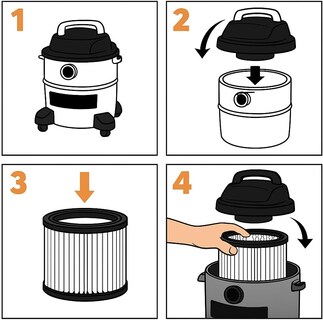 Foto 4 | Foto 4 | Filtros de Repuesto para Aspiradora Jauz para Shop-Vac 90398 4 Piezas