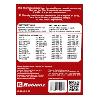 Foto 3 | Foto 3 | Filtros Koblenz Repuestos Para Aspiradora Multiusos 6 Piezas