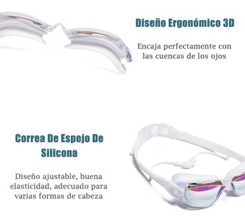 Foto 2 | Foto 2 | Kit de Gafas de Natación 5 en 1 Malubero color Blanco con Protección Uv y Recubrimiento