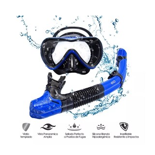 Foto 2 | Foto 2 | Mascara De Snorkel Visores Buceo 180º Lentes Anti Niebla Eo Safe Imports Esi-8480-1 Negro