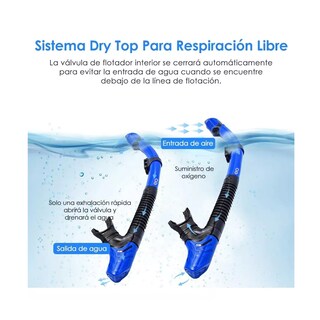 Foto 3 | Foto 3 | Mascara De Snorkel Visores Buceo 180º Lentes Anti Niebla Eo Safe Imports Esi-8480-1 Negro