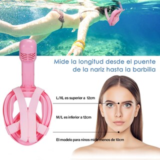 Foto 5 | Foto 5 | Máscara de Snorkel Generac Rosa con Accesorios