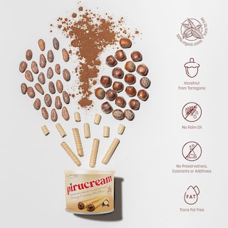 Foto 3 | Foto 3 | Pirucream De Obleas Enrolladas Con Chocolate Y Avellanas, 300 G, 1 Paquete - Venta Internacional.