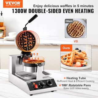 Foto 2 | Foto 2 | Máquina Para Hacer Gofres Vevor, Comercial, Redonda, 1300 W, Acero Inoxidable - Venta Internacional.