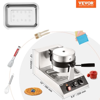 Foto 7 | Foto 7 | Máquina Para Hacer Gofres Vevor, Comercial, Redonda, 1300 W, Acero Inoxidable - Venta Internacional.
