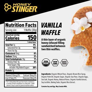 Foto 6 | Foto 6 | Waffles Honey Stinger Vainilla Orgánica 30g 12 Unidades - Venta Internacional.
