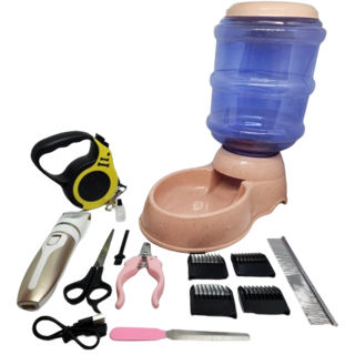 Foto 1 | Foto 1 | Kit Para Mascota Correa Y Rasuradora De Regalo 1 Dispensador De Alimentos