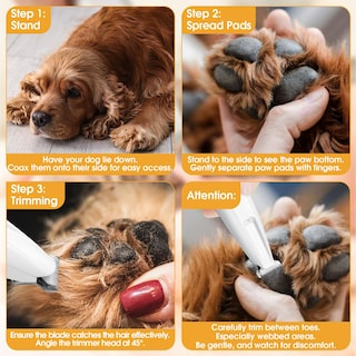Foto 7 | Foto 7 | Recortadora De Patas Para Perros Palksky Con Pantalla Led Usb Mejorada De 2 Velocidades - Venta Internacional.