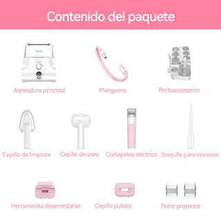 Foto 7 | Foto 7 | Aspirador Inse P30 Para Mascotas De 4 5 Litros De Capacidad  Color Rosa Y Blanco
