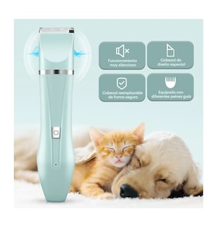Foto 5 | Foto 5 | Kit Rasuradora Para Perros Y Gatos Máquina De Cortar Pelo Azul