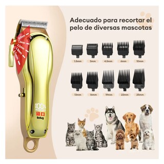 Foto 3 | Foto 3 | Kit Rasuradoras Para Perros Y Gatos  Máquina De Cortar Pelo Belug   Dorado