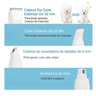 Foto 2 | Foto 2 | ''máquina Rasuradora Cortadora Pelo Kit Para Perros 4 En 1 Belug Blanca ''