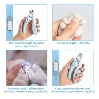 Foto 4 | Foto 4 | Kit de Alicates y Limas para Cortar Uñas de Mascotas con Led Azul