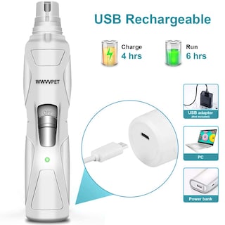 Foto 4 | Foto 4 | Amoladora De Uñas Para Mascotas Wwvvpet Con Luz Led, 2 Cabezales De Pulido - Venta Internacional.